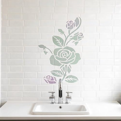 TIAMECH A4 Reusable Lattice Rose Diamond Grid Stencil for Painting - color: Lattice Rose Diamond Grid