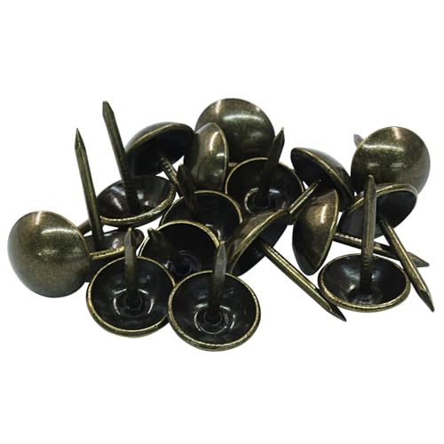 100Pcs 7/16 Inch Upholstery Tacks, Antique Brass - color: Bronze