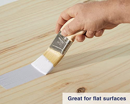 Zibra 3-Piece Top Coat Paint Brush Set with Flat Paint Brushes for Top Coating, Flat Surfaces, and Walls, 3 Sizes - style: Top Coating and Flat Surfaces