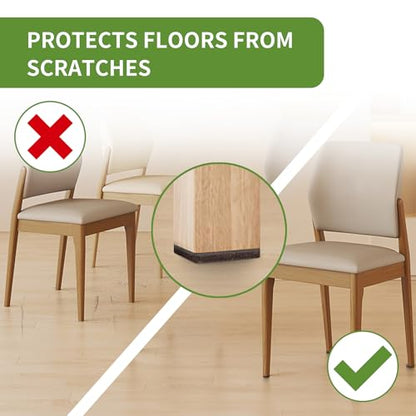 Felt Furniture Pads for Hardwood Floors 48 PCS 1" Square, Brown - size: 48PCS 1 inch Square Dark Brown