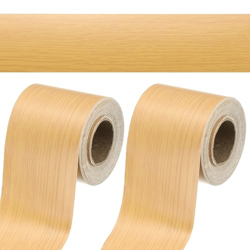PATIKIL 2 Inch x 66ft Wood Grain Repair Tape, Self Adhesive Realistic Textured Repair Tape Patch for Floor Door Table Cabinets Desk, Yellow Oak - color: Yellow Oak