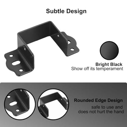 TopHomer 4 Pcs Heavy Duty Bed Rail Fittings Cold Rolled Steel U-Shape Bed Supporters Hardware Thickening Bed Frame Bracket for Headboards, Footboards, Bed Frames(35mm/1.38in) - size: 35mm/1.38in