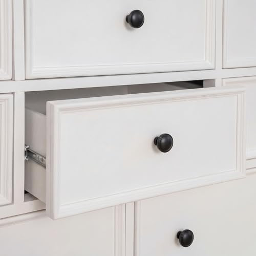 Goldenwarm Black Cabinet Knobs, Round Drawer Handles 1-1/4 Inch 10 Pack | Rustproof Single Hole Cabinet Hardware, Solid Zinc Alloy, Screws Included for Cupboard Closet Furniture Upgrade - color: Matte Black, size: Knob(1-1/4 In)