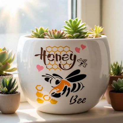 TIAMECH A4 Reusable Honey Bee Stencil for Painting - color: Honey Bee