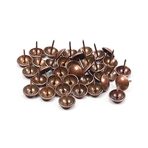 Aicosineg Antique Upholstery Nails Tacks 0.63" Head Dia Metal Round Thumb Push Pins, for Cork Board Furniture Decorative Headboards Sofa Chair Hardware Red Patina Tone 40pcs - color: 16*20mm 40pcs