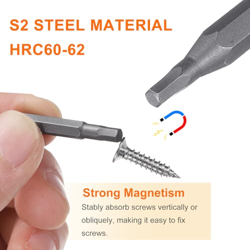 HARFINGTON 3pcs H2.0 Hex Screwdriver Bit 5/32" Hex Shank 28mm Length - size: H2.0