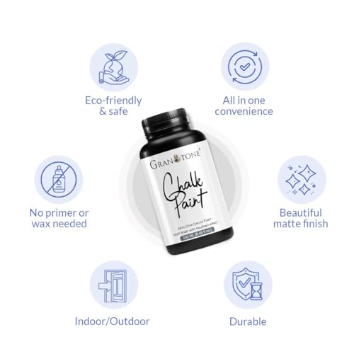 GRANOTONE Chalk Paint Black 4.1 fl oz 120 ml - color: BLACK, size: 4.1 Fl Oz