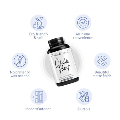 GRANOTONE Chalk Paint Black 4.1 fl oz 120 ml - color: BLACK, size: 4.1 Fl Oz