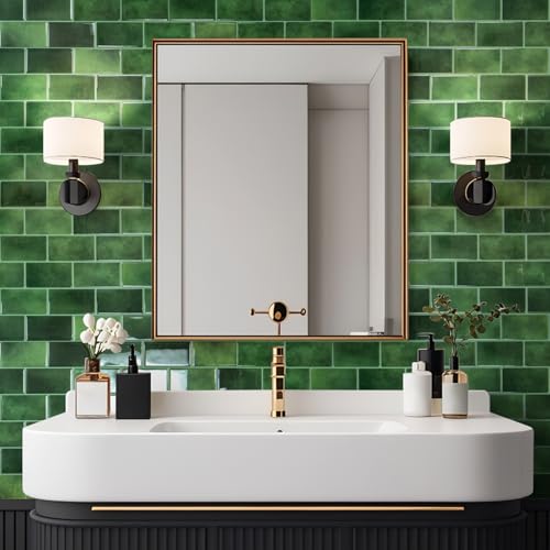 Art3d 10-Pack Subway Tiles Peel and Stick Backsplash, Green, 12 x 12 Inch - color: Green