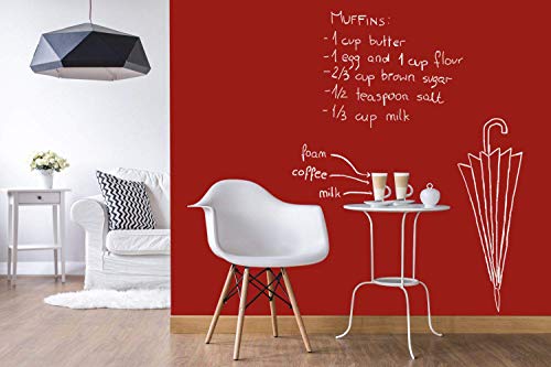 Chalkboard Blackboard Paint - Matte Finish [Red] - (8.5oz Cover 32 sf) - color: Red, style: 8.5oz Metal Can