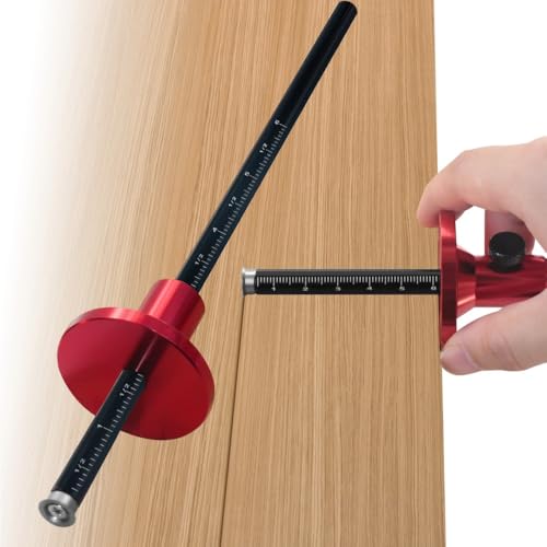 European Aluminum Alloy Wheel Marking Gauge with Knurled Knob - Metric/Inch Scales,Woodworking Mortise Parallel Scribing Tool for Furniture Scribing