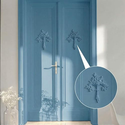 2 PCS Baroque Style Flower Carved Onlay Applique White PVC Appliques for Furniture Decorative 3D Symmetrical Furniture Decorative for Cabinets Dressers Mirrors DIY Home(Cute) - style: Cute