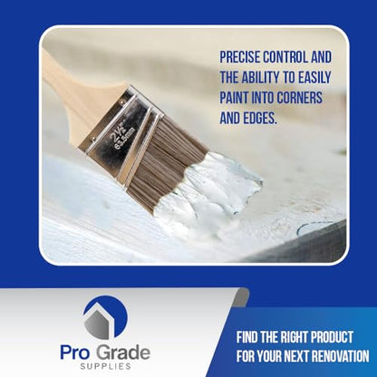 Pro Grade - Paint Brushes - 12Ea 2.5" Angle Brushes (Pack of 12) - size: 12Ea 2.5A (Pack of 12)
