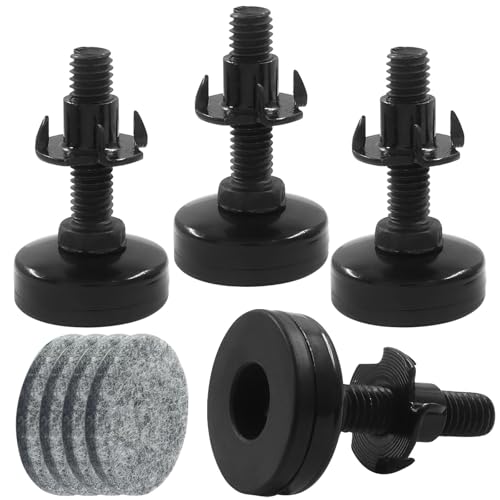 4 Pack Adjustable Leveling Feet - color: Black(4 Pack)