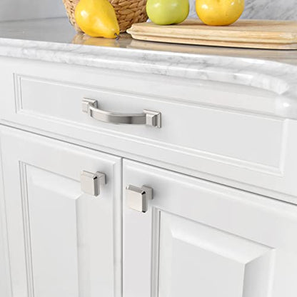 Amerdeco 10 Pack Brushed Satin Nickel Cabinet Pulls 3" - color: Brushed Satin Nickel, size: 3" hole center