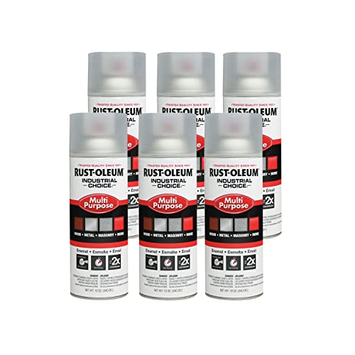 Rust-Oleum Multi-Purpose Enamel Spray Paint, Clear, 12oz, 6-Pack - color: Crystal Clear