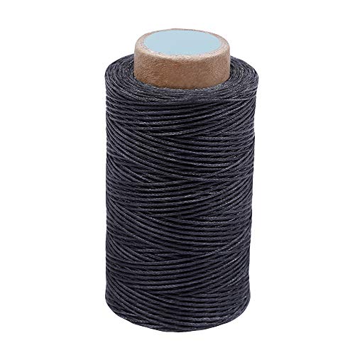 284Yards Leather Sewing Waxed Thread, 0.8mm Waxed Thread for Bookbinding - color: Dark Gray