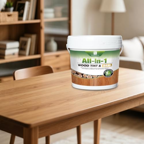 Advanced Wood Stain and Sealer in One, (Transparent, 1Gallon/128oz), Enhances Wood Grain, Waterproof, Flexible, Crack Resistant, Weather Resistant, Non-Toxic Environmentally Friendly - color: Transparent, size: 1Gallon/128oz