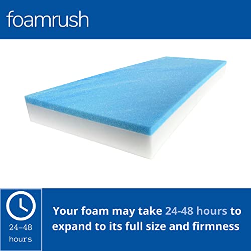 FoamRush 4" x 36" x 72" Gel Memory Foam Bench Cushion Replacement Medium Firm (Upholstery Foam, Seat Replacement, Upholstery Sheet, Foam Rubber Padding, Couch, Sofa Cushion, Mattress) Made in USA - color: Gel + High Density, size: 4" x 36" x 72"