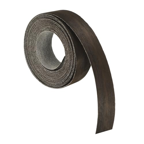 uxcell 1 Inch x 13ft Wood Veneer Edge Banding, Pre-Glued Flexible Eucalyptus Edging Strips, Iron on with Hot Melt Adhesive Wood Tape for Cabinet Repair and Furniture Restoration - size: 1 Inch x 13ft