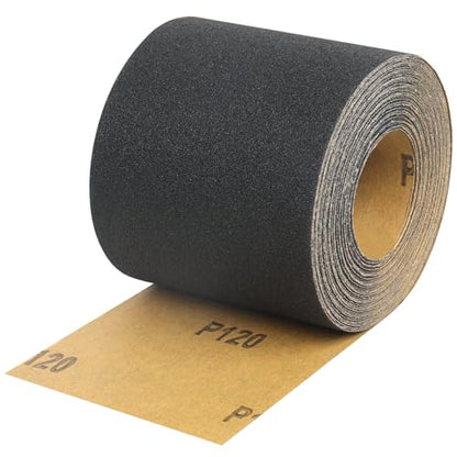 Sandpaper Roll 120 Grit, Wet Dry Sand Paper 3-2/3" Wide 11 Yard - style: 120 Grit