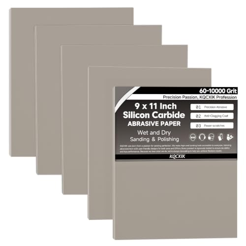 6-Sheet Premium 3000 Grit Wet Dry Sandpaper, 9 x 11 Inch - style: 3000Grit
