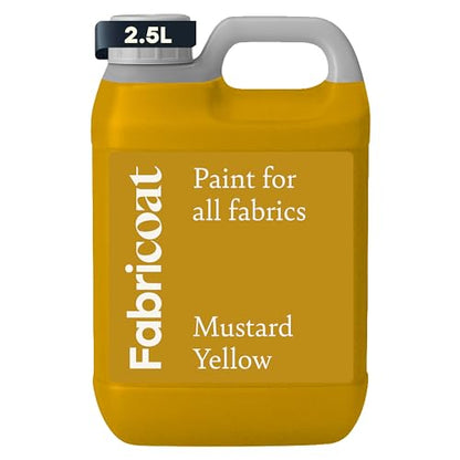 Fabricoat Fabric Paint & Upholstery Dye, Mustard Yellow, Flexible Finish - color: Mustard Yellow, size: 2500 ml