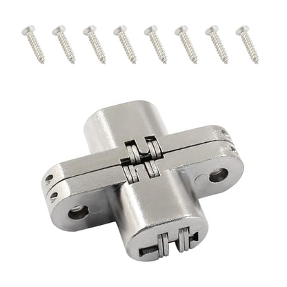 43.5 mm Hidden Hinge, Stainless Steel, 2pcs - size: 43.5 mm, 2 PCS