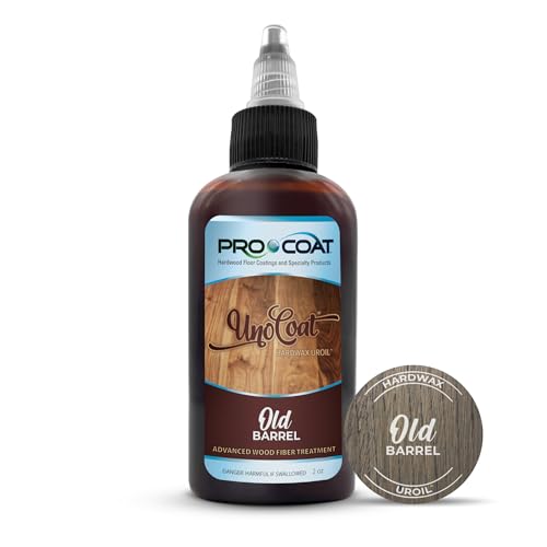 UnoCoat Hardwax Uroil Color Samples - Made in USA - Advanced Wood Grain Treatment for Indoor Applications, Urethane-Modified Hard Wax Oil, for Any Wood Species - 2 oz / 59 ml - Old Barrel
