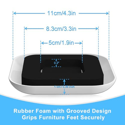 Upgrade Furniture Sliders with Groove - Furniture Sliders for Carpets - size: 4.3in 4Pack