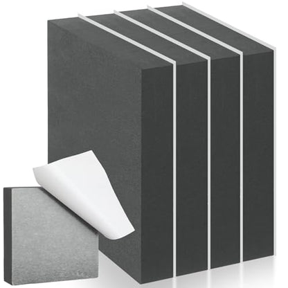 4 Pcs 1" Thick Foam Padding Sheet with Adhesive Backing Closed Cell - color: Gray, size: 1 Inch Thick, 4 x 4 Inches