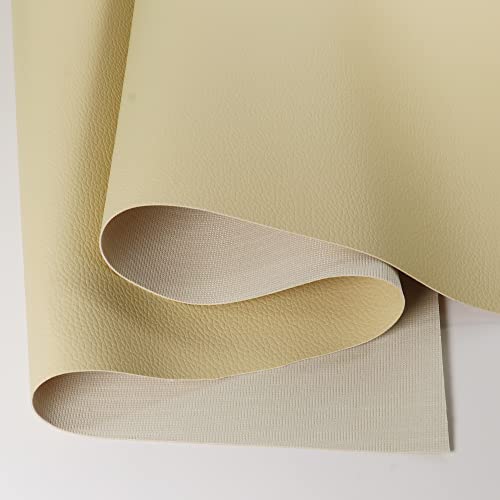 Marine Vinyl Fabric Waterproof Leather Material 55"×108" Beige - color: Beige, size: 108"×54"