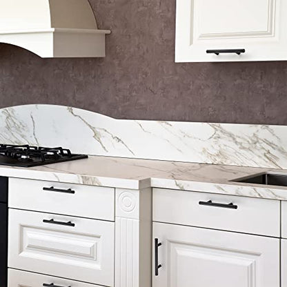 Matte Black Cabinet Handles Drawer Pulls 3.75 Inch CC 10 Pack - color: Matte Black T-Shaped, size: 3-3/4" Hole Center