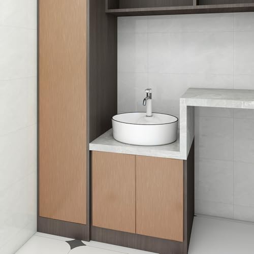 Brass Stainless Steel Contact Paper for Countertops Cabinets - color: Brass, size: 15.7" x 472"