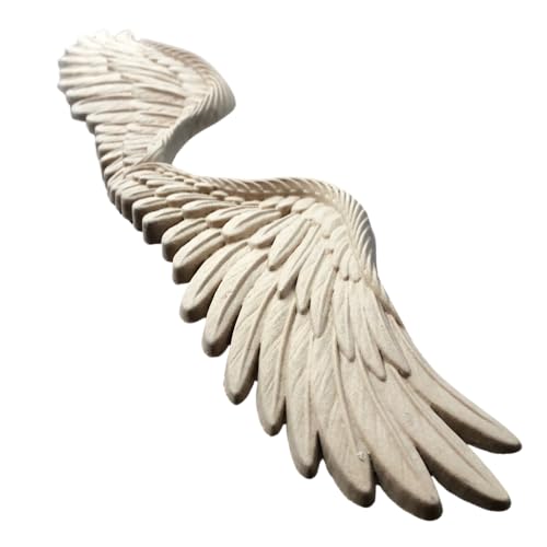 WoodUbend WUB0960 Pack of 2 Angel Wings Heat Bendable & Flexible Wood Appliques 9.5x43cm - DIY Craft, Furniture & Home Decor - Easy to Apply & Paint - Versatile, Reusable & Durable Decorative Decals - size: WUB0960