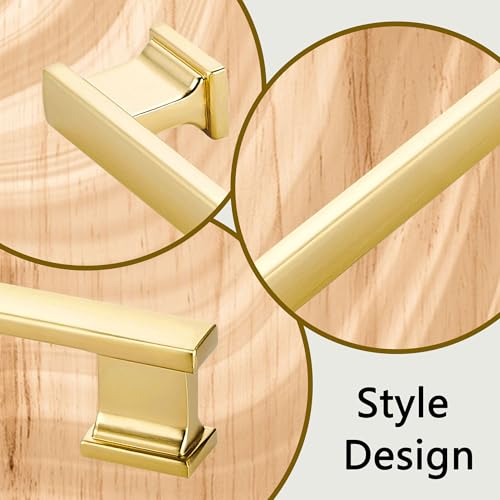 10 Pack 4-3/4 Inch Length|3-3/4 Inch(96mm) Hole Center Brushed Gold Kitchen Cabinet Handles, Cabinet Pulls Kitchen Cabinet Hardware, Cupboard Pulls, Drawer Handles - color: Brushed Gold, size: 3-3/4 inch Hole Center(96mm), style: 10 Pack Handle