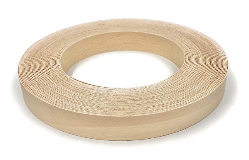 Edge Supply Birch 5/8" X 50' Roll, Wood Veneer Edge Banding Preglued, Iron on with Hot Melt Adhesive, Flexible Wood Tape Sanded to Perfection. Easy Application, Made in USA.