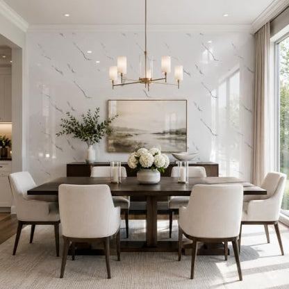 Carrara White Marble Peel and Stick Wallpaper, 23.6 x 394 in - color: Carrara White Marble, size: 23.6" x 394"