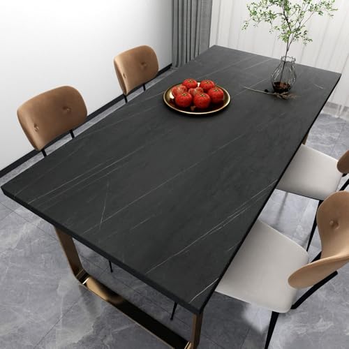 Decotalk 17.7x400 Inch Black Marble Contact Paper, Black Countertop Contact Paper Waterproof, Marble Contact Paper Peel and Stick, Contact Paper for Countertops, Black Marble Wallpaper Removable Vinyl - size: 17.7" x 400"