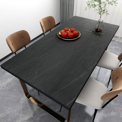 Decotalk 17.7x400 Inch Black Marble Contact Paper, Black Countertop Contact Paper Waterproof, Marble Contact Paper Peel and Stick, Contact Paper for Countertops, Black Marble Wallpaper Removable Vinyl - size: 17.7" x 400"