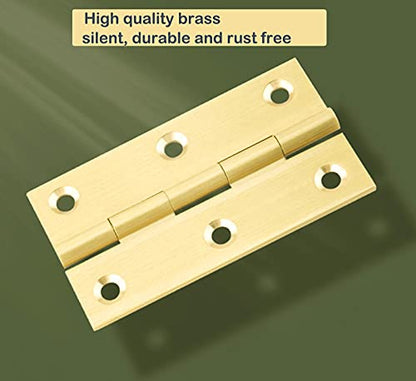 8 Pcs Solid Brass 2" Small Hinges, Jewelry Box Hinges with Screws - size: 2.0 inch