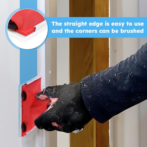 Paint Edger with Trim and Touch-Up Pad, Corner Walls & Ceilings Pad Painter Easy-to-Use Edge Painting Tool 6-Inch Painting Wall Edges Paint Pad Set for Home Interior High Ceiling