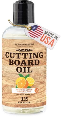 Cutting Board Oil 12 oz, Food Grade Mineral Oil Added Orange Lemon Scent - style: Orange & Lemon Scent - 12 Oz (Most Popular)