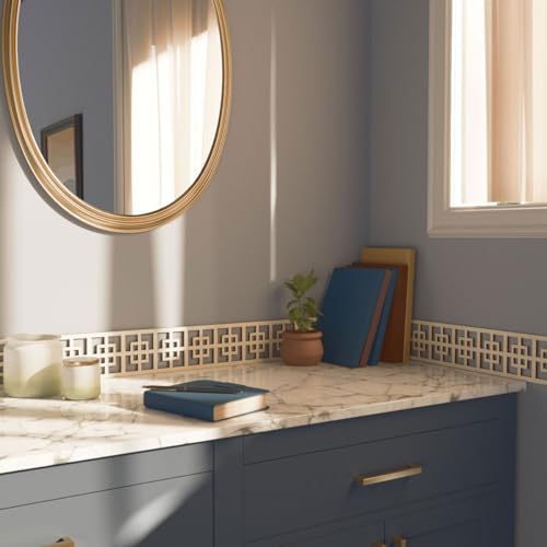 46 3/8"W x 4"H x 1/4"T Cambridge Fretwork Moulding, Birch - color: Birch, size: 4-in. H x 0.25-in. T