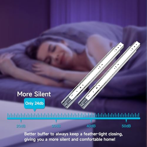 Soft Close Drawer Slides 22 Inch 10 Pairs Full Extension
