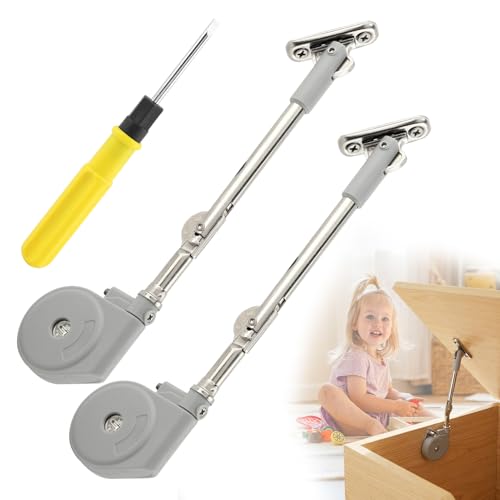 Toy Box Hinges Soft Close 2 Pcs, Zinc Alloy Safety Soft Close Hinges