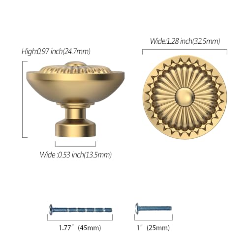 10 Pack Champagne Bronze Cabinet Knobs, Kitchen Knobs - color: Champagne Bronze, size: knob