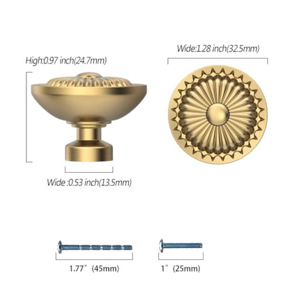 10 Pack Champagne Bronze Cabinet Knobs, Kitchen Knobs - color: Champagne Bronze, size: knob
