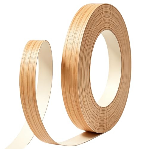 GSCIT Club Edge Banding, 7/8 inch x 25ft roll of Edge Banding Non glued Flexible Veneer Oak PVC Tape Banding for Cabinet Repair Furniture Restoration - color: Red Oak, size: 7/8"x 25ft