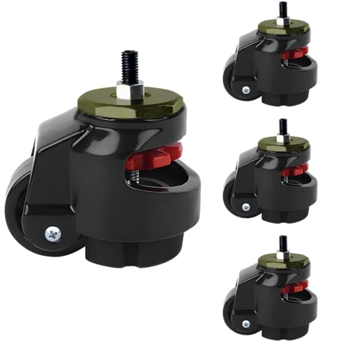 Leveling Stem Casters,Heavy Duty Leveling Casters,Loading Capacity 2200 Lbs - size: 2 INCH